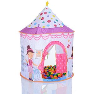 LCP-KIDS-Pop-Up-Spielzelt-Prinzessin-als-Kinder-Spielhaus-und-Bllebad-mit-100-bunten-Bllen-0-0