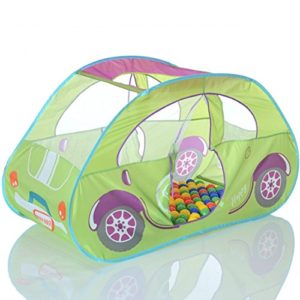 Pop-Up-Spielzelt-Auto-Spielhaus-und-Bllebad-mit-100-bunten-Bllen-0-0