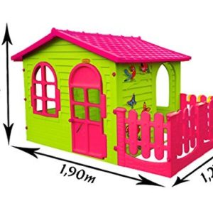 Spielhaus-Kinderspielhaus-mit-Terrasse-XXL-fr-drinnen-und-Drauen-Pink-Gartenhaus-Kinderhaus-ideal-fr-Mdchen-Kinder-Spiel-Haus-Gartenhaus-0-0